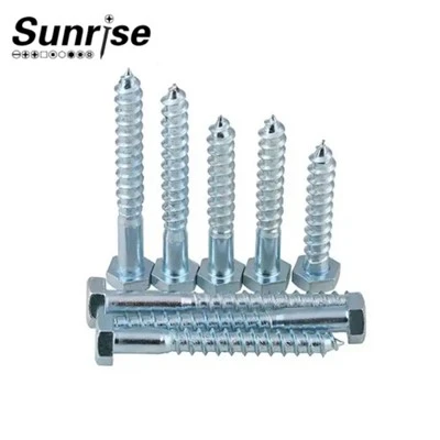 Tornillo autorroscante para madera con cola puntiaguda hexagonal externa