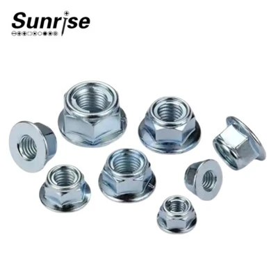 Tuerca de seguridad con brida hexagonal con inserción de metal dentado